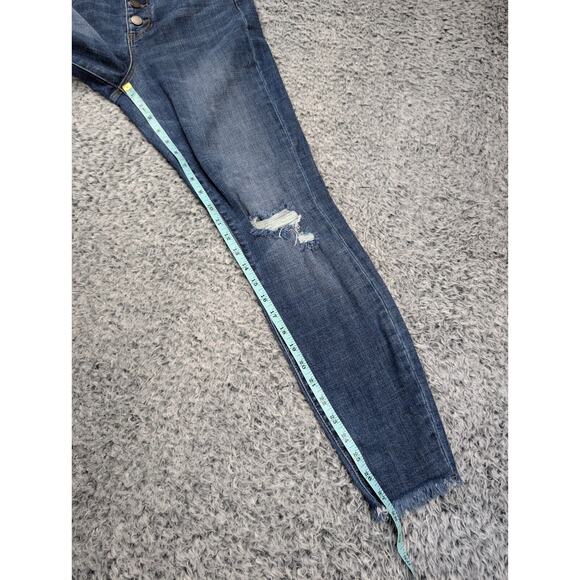 Liverpool Jeans Women 4 Blue Skinny High Rise Ankle Stretch Distressed Casual - Picture 9 of 11